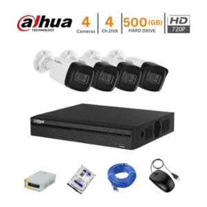 4 FHD CCTV Cameras Package Dahua